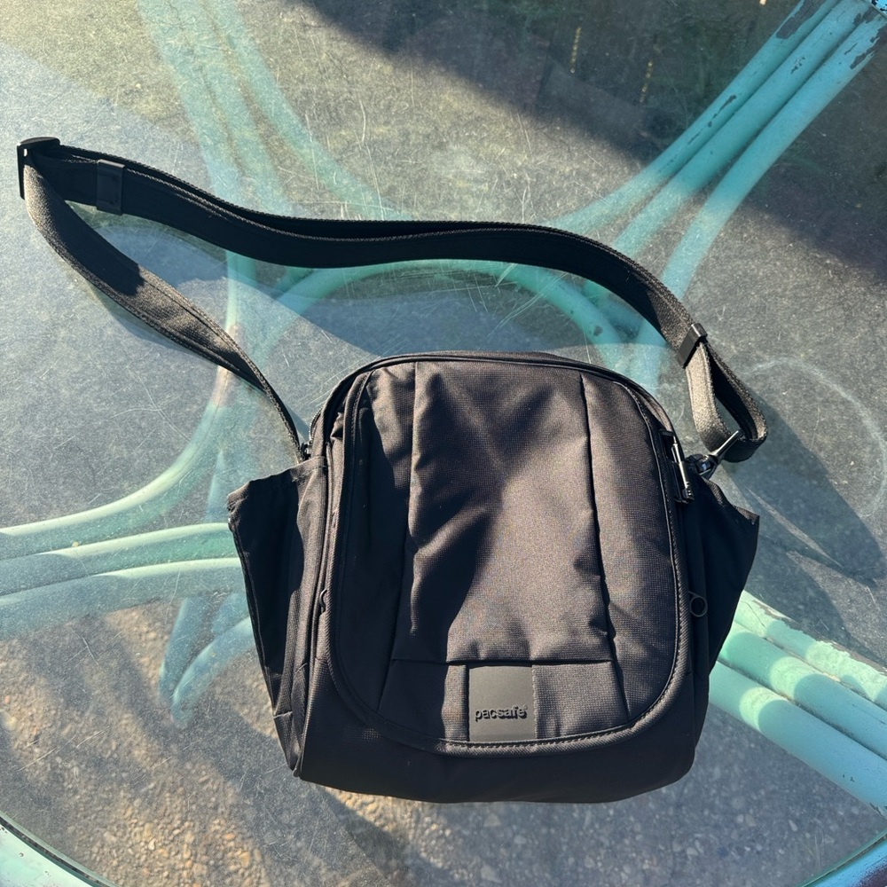 Pacsafe Black Anti-Theft Crossbody Bag LS200